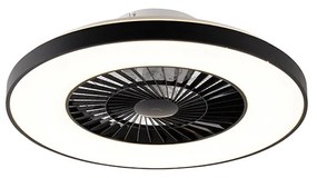 Ventilador de teto preto com efeito estrela 60cm incl. LED regulável com controle remoto - Climo Moderno
