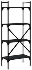 Estante c/ 4 prateleiras 56x31,5x138,5 cm deriv. madeira preto