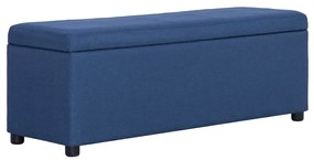 Banco c/ compartimento de arrumação 116 cm poliéster azul