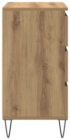 Sideboard vidaXL com Gavetas Carvalho Artesanal 60x35x70 cm Madeira de