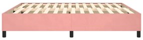 Estrutura de cama 160x200 cm veludo rosa