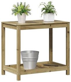 Mesa de jardinagem c/ prateleira 82,5x50x75 cm pinho impregnado