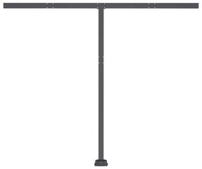 Toldo retrátil manual com LED 300x250 cm azul e branco