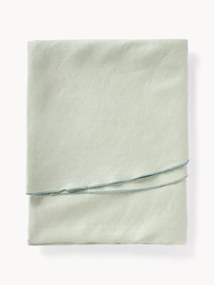 Toalha de mesa redonda em linho com rebordo decorativo Kennedy