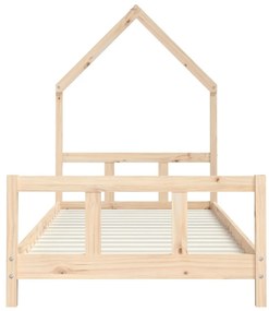 Estrutura de cama infantil 90x200 cm pinho maciço