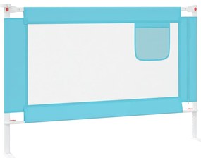 Barra de segurança p/ cama infantil tecido 100x25 cm azul