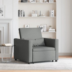 vidaXL Sofá Cama 3 em 1 Conversível Tecido Cinza Escuro