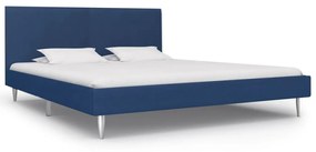 280955 vidaXL Estrutura de cama 180x200 cm tecido azul