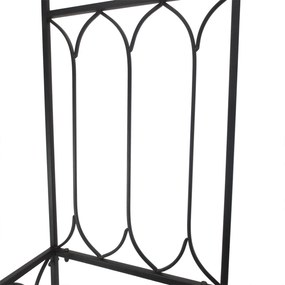 Arco de jardim com banco de metal suporte para plantas trepadeiras e r