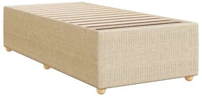 Cama com molas/colchão 100x200 cm tecido cor creme