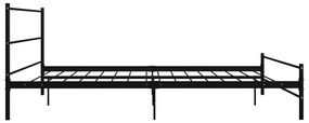 Estrutura de cama 200x200 cm metal preto