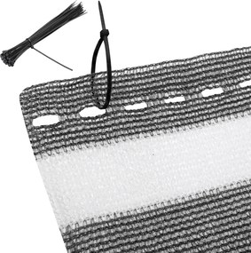 Tela de proteção para varandas 1,4x10m cinzenta/branca