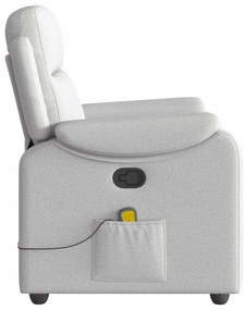 Cadeira de massagem reclinável tecido cinzento
