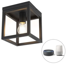LED Candeeiro de teto industrial inteligente preto com WiFi A60 - Cage Industrial,Design,Moderno