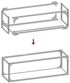 Suporte para lenha 25x25x80 cm aço laminado a frio branco
