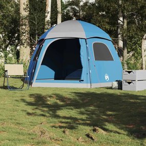 vidaXL Tenda familiar estilo Igloo para 6 pessoas impermeável azul
