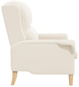 Poltrona Ergonómica Creme Tecido, Madeira Padrão Ergonómica