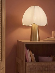 Candeeiro de mesa tátil feston dourado