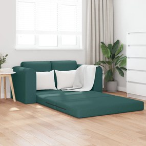 Sofá-Camas 2 em 1 Verde Escuro 148x71x83 cm Tecido