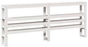 Cama sem colchão 200x200 cm madeira de pinho maciça branco