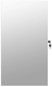 Móvel para joias de parede espelhado com luzes LED branco
