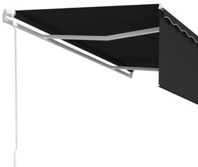 Toldo retrátil automático com estore 5x3 m antracite