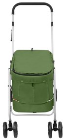 Carrinho dobrável para cães 100x49x96 cm tecido linho verde