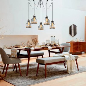 Candeeiro de Teto Fiko – Preto – Diâmetro 117 cm x Altura 131 cm