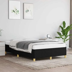Estrutura de cama sem colchão preto 120x190 cm tecido