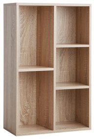 Estante VASAGLE, estante infantil de madeira com 5 compartimentos, unidade de armazenamento de chão para arquivos, decoração, quarto infantil no escritório, 50 x 24 x 80 cm, cor carvalho LBC25NL