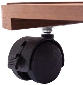 Suportes com rodas para vasos 2 pcs Ø30x7,5 cm WPC castanho