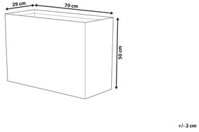 Vaso para plantas 29 x 70 x 50 cm creme EDESSA Beliani