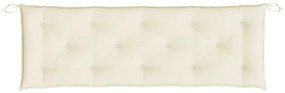 Almofadões banco jardim 2 pcs tecido oxford branco nata