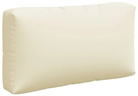 Almofadões de paletes 3 pcs tecido creme