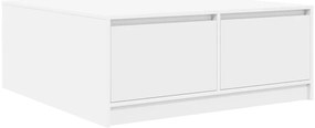Mesa de centro com gavetas 100x100x40 cm branco