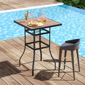 Mesa dobrável, mesa de acampamento dobrável, mesa de jardim, branca, 153 cm x 74 cm x 74 cm