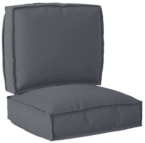 vidaXL Conjunto de Almofadas para Palete 2 pcs Antracite Tecido Oxford