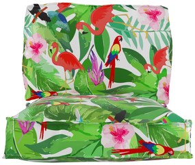 Conjunto de Almofadas de Palete 2 Peças Multicolorido em Tecido Oxford