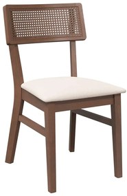 Cadeiras de jantar com almofadões 2 pcs madeira maciça castanho