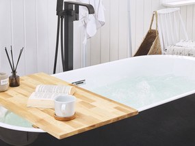 Banheira autónoma em acrílico preto 170 x 80 cm NEVIS Beliani