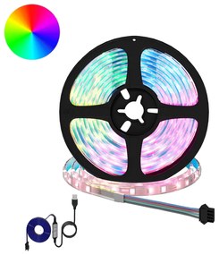 vidaXL Fita LED 4 pcs Preto e Transparente 230 x 0,8 x 0,3 cm