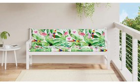 Almofadões p/ banco de jardim 2 pcs 200x50x7 cm tecido multicor
