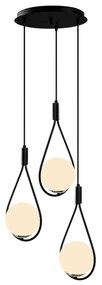 Chandelier Mudoni – Preto – Diâmetro: 46 cm; Altura: 136 cm