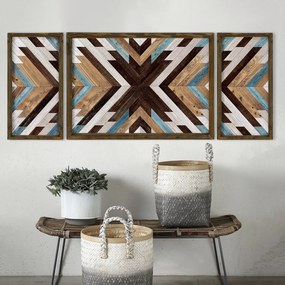 Pintura Decorativa em MDF com Moldura TAH038 – Multicolor – 70 x 50 cm