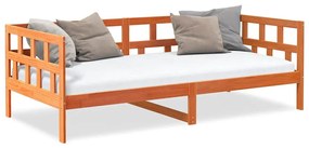 Sofá-cama sem colchão 90x200 cm pinho maciço castanho-mel