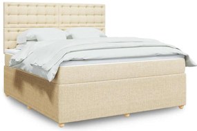 Cama com molas/colchão 180x200 cm tecido cor creme