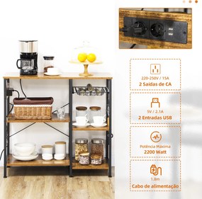 Estante com Prateleiras – Modelo Lyon – 90x40x83 – Madeira – 6 Níveis