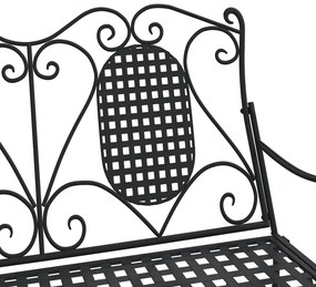 Banco de balanço de 2 lugares 113 cm aço preto