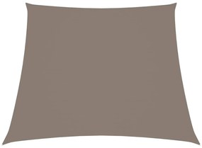 vidaXL Para-sol vela tecido oxford trapézio 3/4x3 m cinza-acastanhado