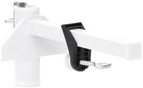 Grampo de guarda-sol para varanda 38 mm aço branco